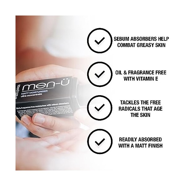 men-ü Crème Hydratant Peaux Grasses pour Homme 100 ml