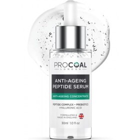 Procoal Sérum peptide anti-âge avec acide hyaluronique 30 ml – avec acétyl hexapeptide-8, emballage 100 % recyclable, végétal...