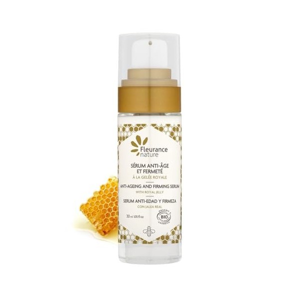 Fleurance Nature- Serum anti-âge et fermeté à la gelée royale- 30ml- Soin visage femme Bio- Serum visage hydratant anti imper