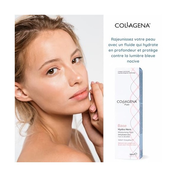 Collagena Pure Hydra Hero Crème fluide hydratante – Hydrate en profondeur et protection contre la lumière bleue