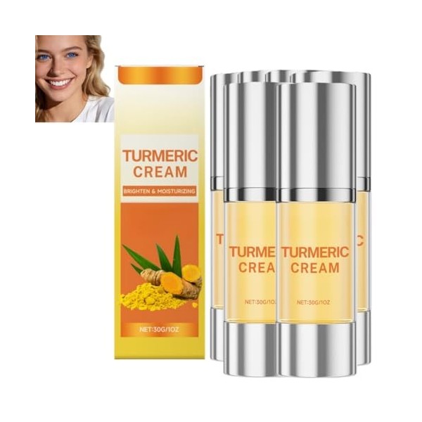 Crème visage au curcuma,Crème serrant la peau pour le visage,Hydratant pour le visage pour les femmes,Crèmes de jour pour les...