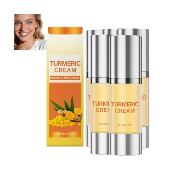 Crème visage au curcuma,Crème serrant la peau pour le visage,Hydratant pour le visage pour les femmes,Crèmes de jour pour les...