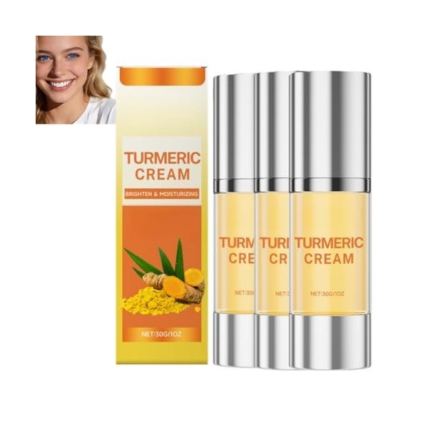 Crème visage au curcuma,Crème serrant la peau pour le visage,Hydratant pour le visage pour les femmes,Crèmes de jour pour les...