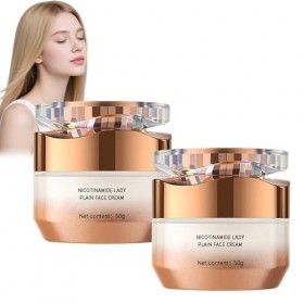 Lot de 2 crèmes pour le visage nus à la niacinamide, double radiance, hydrate, répare la peau de crépine, équilibre la struct...
