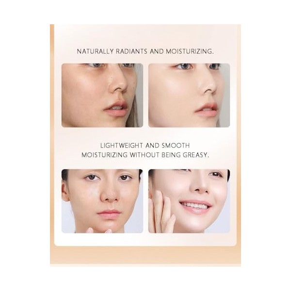 Lot de 2 crèmes pour le visage nus à la niacinamide, double radiance, hydrate, répare la peau de crépine, équilibre la struct...