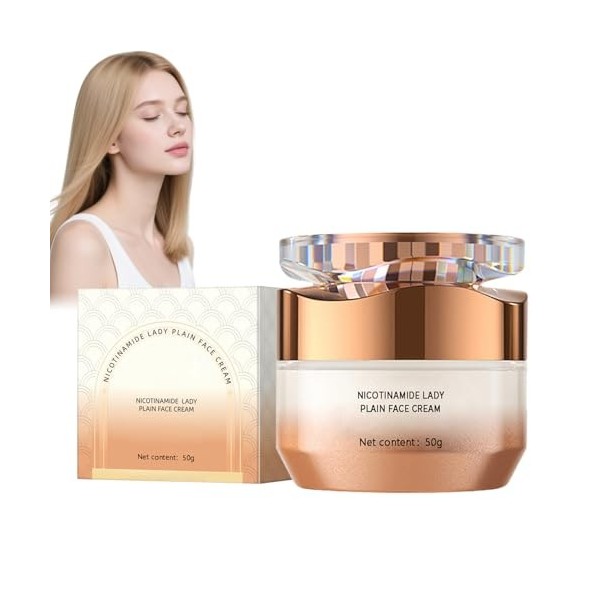 Lot de 2 crèmes pour le visage nus à la niacinamide, double radiance, hydrate, répare la peau de crépine, équilibre la struct...