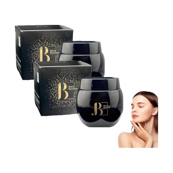 IFFANY Crème pour Le Visage à Bandage Noir, crème Anti-Rides au peptide Actif dacide hyaluronique, crème revitalisante hydra ...