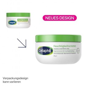 Cetaphil Feuchtigkeitscreme für trockene, empfindliche Körper- & Gesichtshaut, 250 g Crème