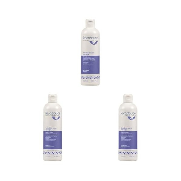 Rivadouce Solution sans Rinçage, 500 ml Lot de 3 Crème Jour et Nuit