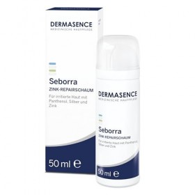 DERMASENCE Seborra Zink-Repairschaum hautberuhigend und anti-irritatitiv, 50 ml Solution