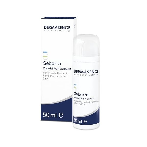 DERMASENCE Seborra Zink-Repairschaum hautberuhigend und anti-irritatitiv, 50 ml Solution