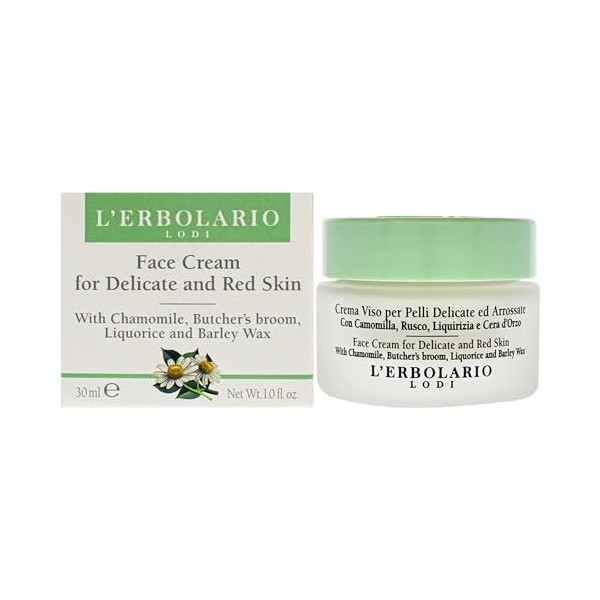 LErbolario Face Cream for Delicate and Red Skin For Women 1 oz Cream