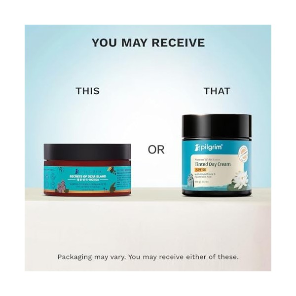 PILGRIM Crème visage au lotus blanc coréen avec SPF 50 Crème de jour au lotus blanc pour femme Utilisation quotidienne Crème 