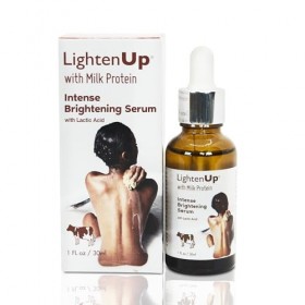 LightenUp, Lactic Acid Serum - 1 fl/oz / 30 ml - Helps to Fade Dark Spots on: Face, Knees, Elbows,