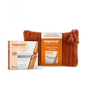 Repavar Revitalisant Sérum Metaglycanes Flash Extreme + Trousse à maquillage Effet Tenseur Immédiate Élaboré avec de la vitam