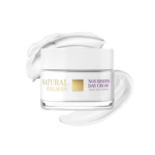 REVOUS - Crème de jour au collagène, extrait de pin - Soin hydratant pour le visage - Hydrate et renforce - Pour femme - Raff