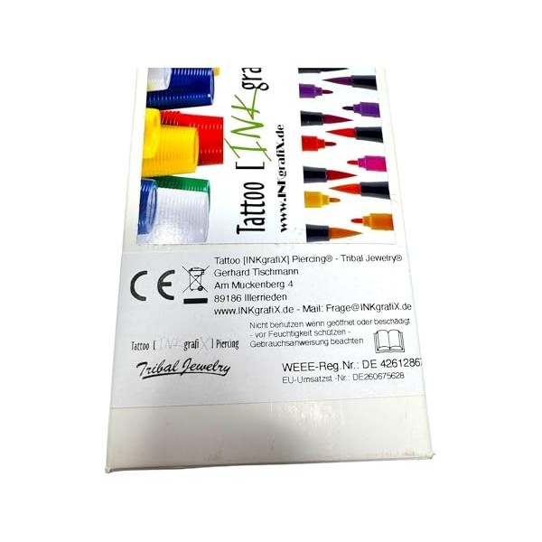 Sailor Jerry Turbo Noir 30ml - Allemande Couleurs de Tatouage avec Certificat - Inkgrafix IG04178 Tatouage Inclus Noir