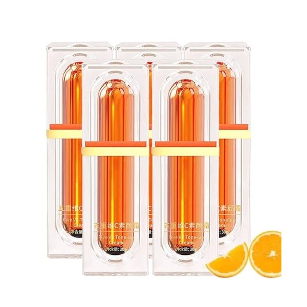 Five Vitamine C Crème éclaircissante Hydratante Profonde,Creme Vitamine C Pour le Visage,Creme Eclaircissante,Crème de Maquil...