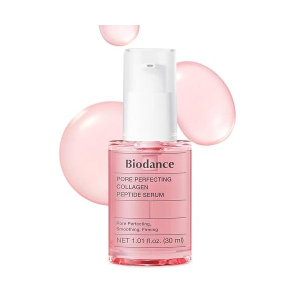 BIODANCE Pore Perfecting Sérum de peptides de collagène raffermissant et radiance de la peau, plumping, soin des pores, sérum