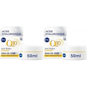 NIVEA Q10 Power Soin de Jour FPS15 1x50 ml , crème anti rides enrichie Q10 Pur & Acide Hyaluronique, crème anti-âge booster ...