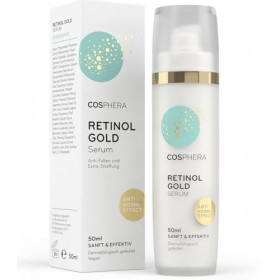 COSPHERA Sérum au rétinol pour le visage - Soin du visage avec vitamine A, acide hyaluronique, niacinamide et extrait de régl