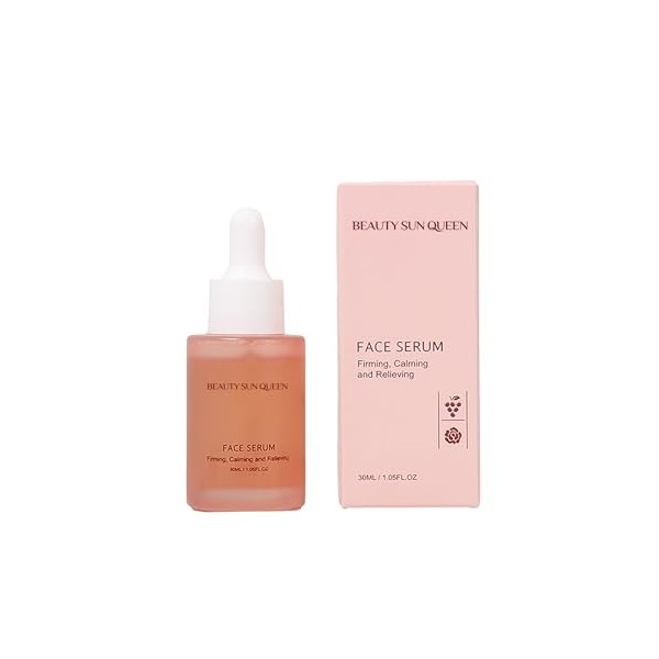 Sérum hydratant pour le visage à leau de rose et à la niacinamide pour un soin raffermissant, apaisant et éclaircissant, sér ...
