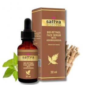 Sattva Sérum pour le visage - Anti-âge - Sérum au rétinol végétalien avec ashwagandha - Réduit les taches brunes, réduit les 