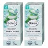 Balea Lot de 2 crèmes de jour hydratantes à laloe vera et hydrocomplexe SPF 15 50 ml