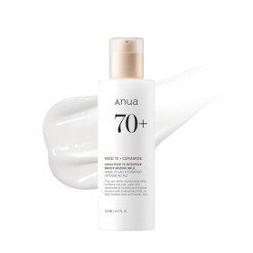 Anua Rice 70 Intensive Moisturizing Milk, Lotion hydratante visage à la Niacinamide et Céramides, 5.07 fl.oz