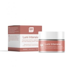 QKnatur - Lumi Intensive - Crème visage nourrissante et régénérante - Avec hydrolat de rose musquée, beurre de karité, calend
