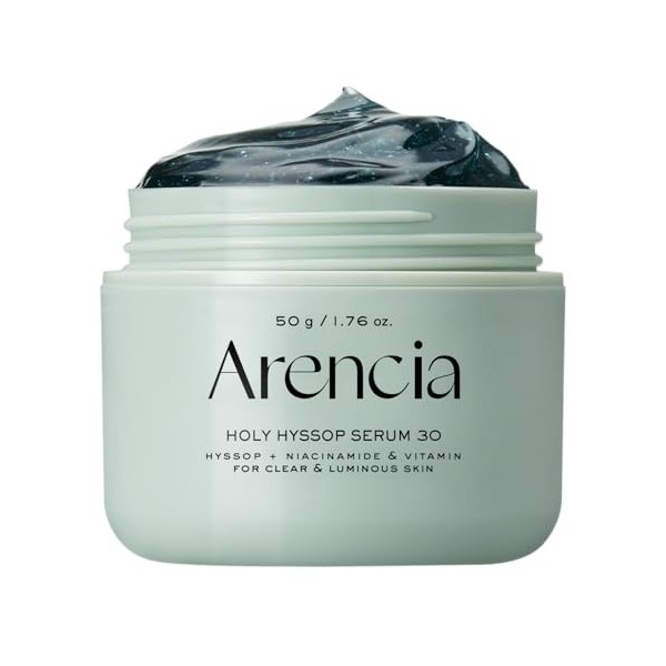 Glow Hyssop Overnight Face Mask Serum - Hydrating & Anti-Ageing Serum for Younger Looking Korean Glass Skin, 30% Vitamin A, C