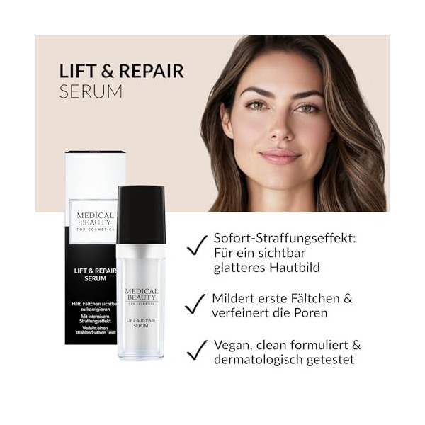 MEDICAL BEAUTY® Sérum Lift & Repair | Avec effet lifting express | Favorise le renouvellement et la régénération de la peau |