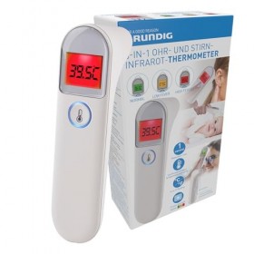 Grundig Thermomètre Infrarouge - Thermomètre Fièvre Digital - Laser Sans Contact - Pour Humains, Animaux et Objets - Pyromètr