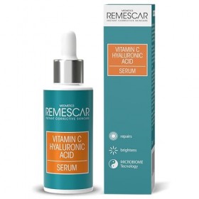 Remescar Sérum Visage Vitamine C & Acide Hyaluronique 30ml – Hydrate Intensément – Stimule le Collagène – Répare & Illumine –