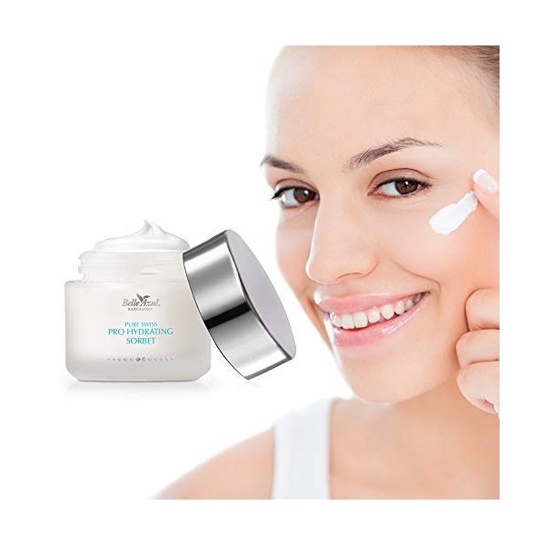 Belle Azul - Pro Swiss Hydrating Sorbet - Crème de Jour Légère, Anti-âge, Acide Haluronique et Vitamine C, Hydratante et Nour