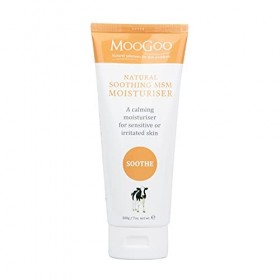 MooGoo Hydratant apaisant MSM – Hydratant apaisant pour le visage et le corps pour peaux sensibles, rouges ou coups de soleil