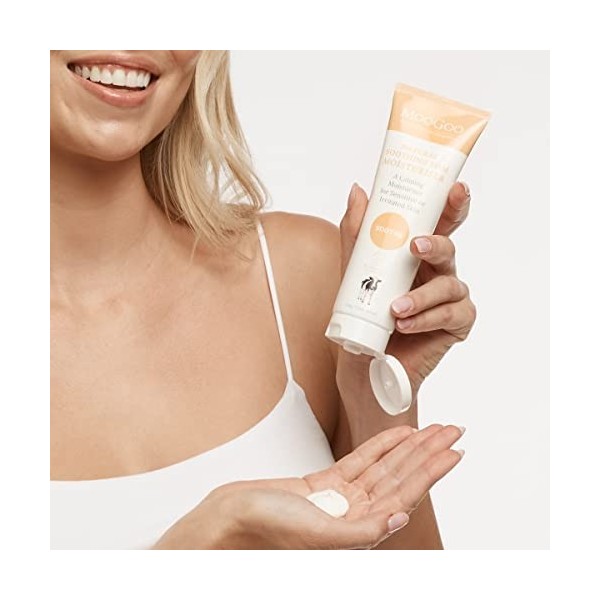 MooGoo Hydratant apaisant MSM – Hydratant apaisant pour le visage et le corps pour peaux sensibles, rouges ou coups de soleil
