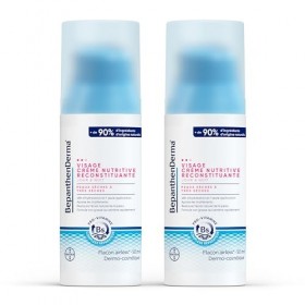 Crème Hydratante Visage - BepanthenDerma Crème Nutritive Reconstituante Visage - Jour et Nuit - Pour Peaux Sèches à Très Sèch...