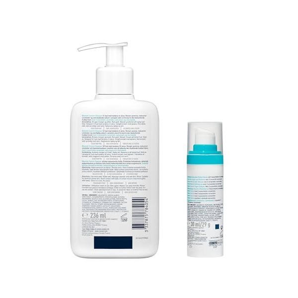 CeraVe, Routine pour les Peaux à Tendance Acnéique, Gel Moussant Anti-Imperfections 236 ml et Sérum Rétinol Anti-Marques 30 m