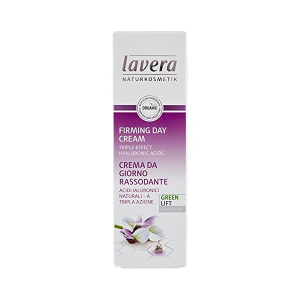 lavera Crème de jour raffermissante – Anti-rides, acide hyaluronique et bakuchiol – Réduit les rides, hydrate, liftant nature...