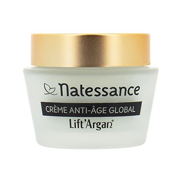 Natessance | Crème Anti-Âge Global – Lift’Argan | Lutte contre le vieillissement cutané : rides, fermeté, éclat | Peaux norma...