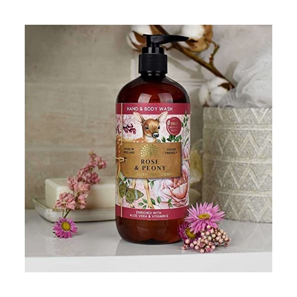 The English Soap Company, Rose & Peony Nettoyant pour les mains et le corps 500 ml Crème Jour et Nuit
