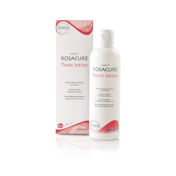 Synchroline - Rosacure Tonic Lotion 200 Ml Tonique Hydratant et Apaisant pour Peaux Sensibles avec Couperose, Made In Italy