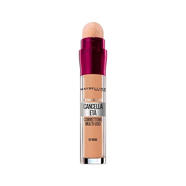 Maybelline New York - Anti-cernes/Correcteur Fluide - Instant Anti-Age L’Effaceur - Teinte : Beige Nu 02 - 6,8 ml Anti-cernes...