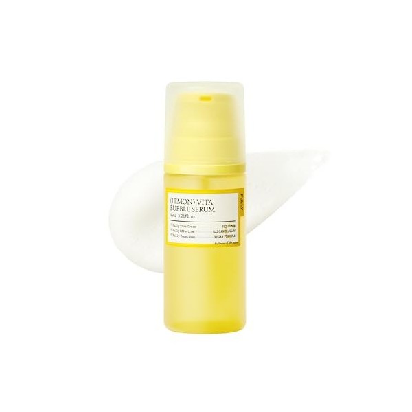 FULLY Sérum Visage Lemon Vita Bubble, 69% DEau De Citron De Jeju Biologique Et Vitamine C, Éclat Et Hydratation Instantanés,