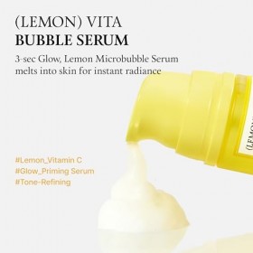 FULLY Sérum Visage Lemon Vita Bubble, 69% DEau De Citron De Jeju Biologique Et Vitamine C, Éclat Et Hydratation Instantanés,