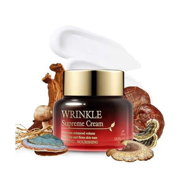The Skin House Wrinkle Supreme Cream 50 ml Crème anti-âge pour le visage avec racine de ginseng et extraits de champignons as
