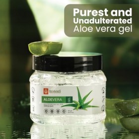 Krishnas Aloe Vera Gel - 250 g Pure White Non-Sticky Transparent 3 in 1 Aloe Fresh Soothing gel for Skin, Body & Hair, Vitam