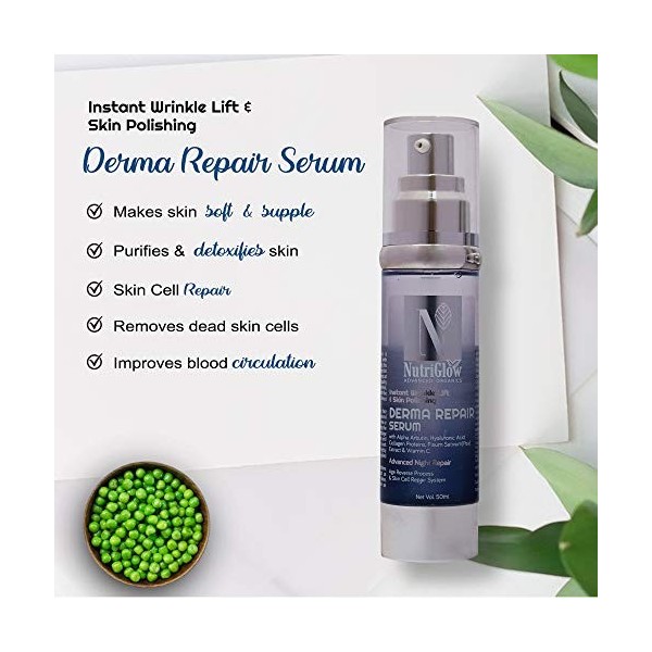 Nutriglow Advanced Organics Instant Wrinkle Lift & Skin Polishing Derma Repair Face Serum 50Ml