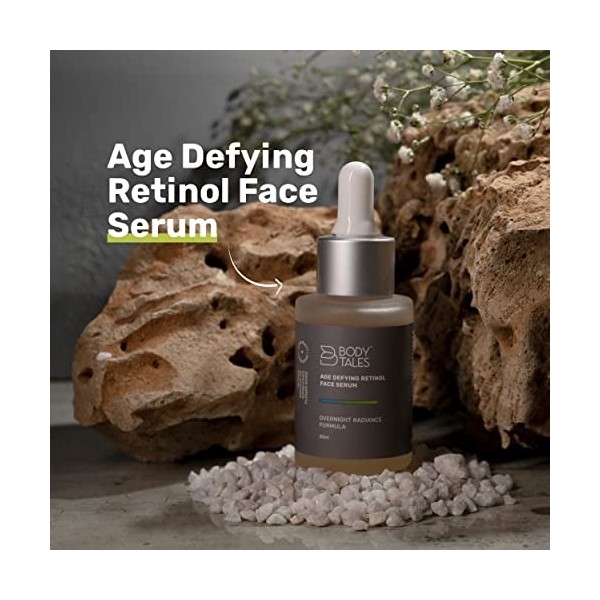 BODYTALES Age Defying Retinol Face Serum, Repair Dull Skin, Improve Fine Lines & Wrinkle, Helps in Controlling Acne, Retinol,